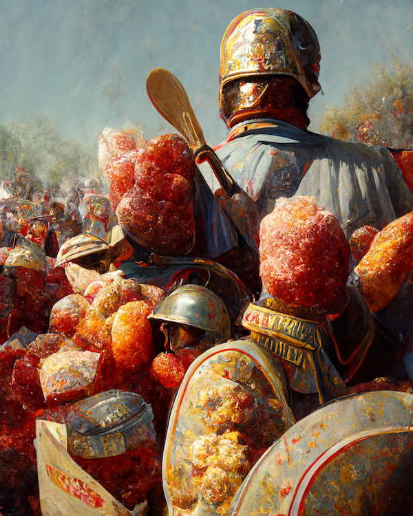 Frankenstories_Roman_Centurion_General_bites_into_juicy_apricot