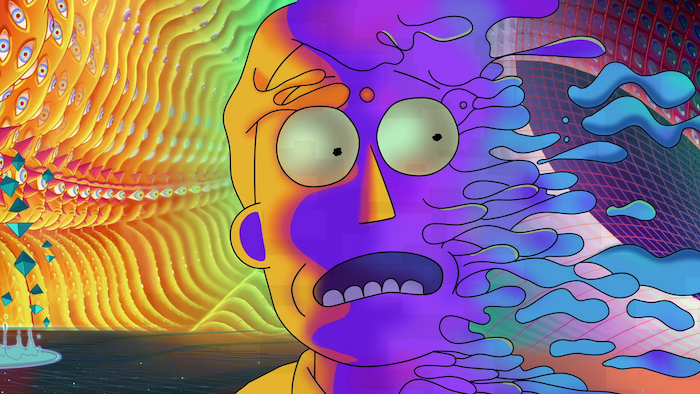 Jerry hallucinates in Rick and Morty