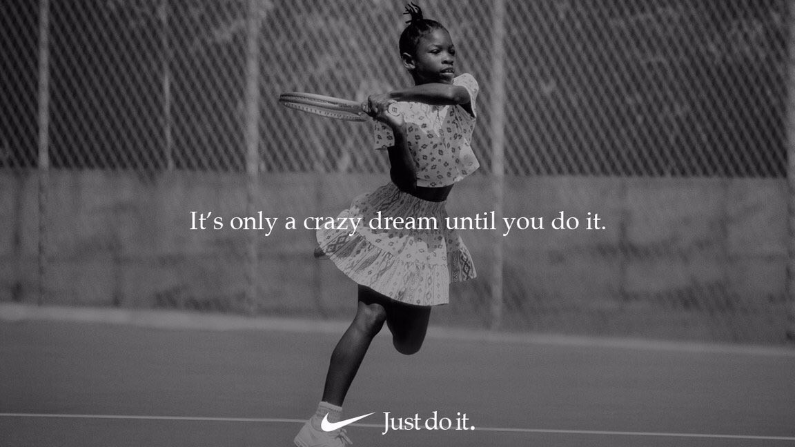 Just do it Nike Serena Williams young