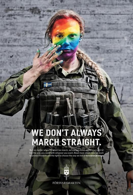 Swedish armed forces LGBTQ poster