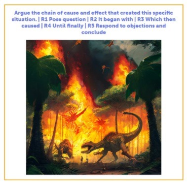 FS Causal argument dinosaurs on fire