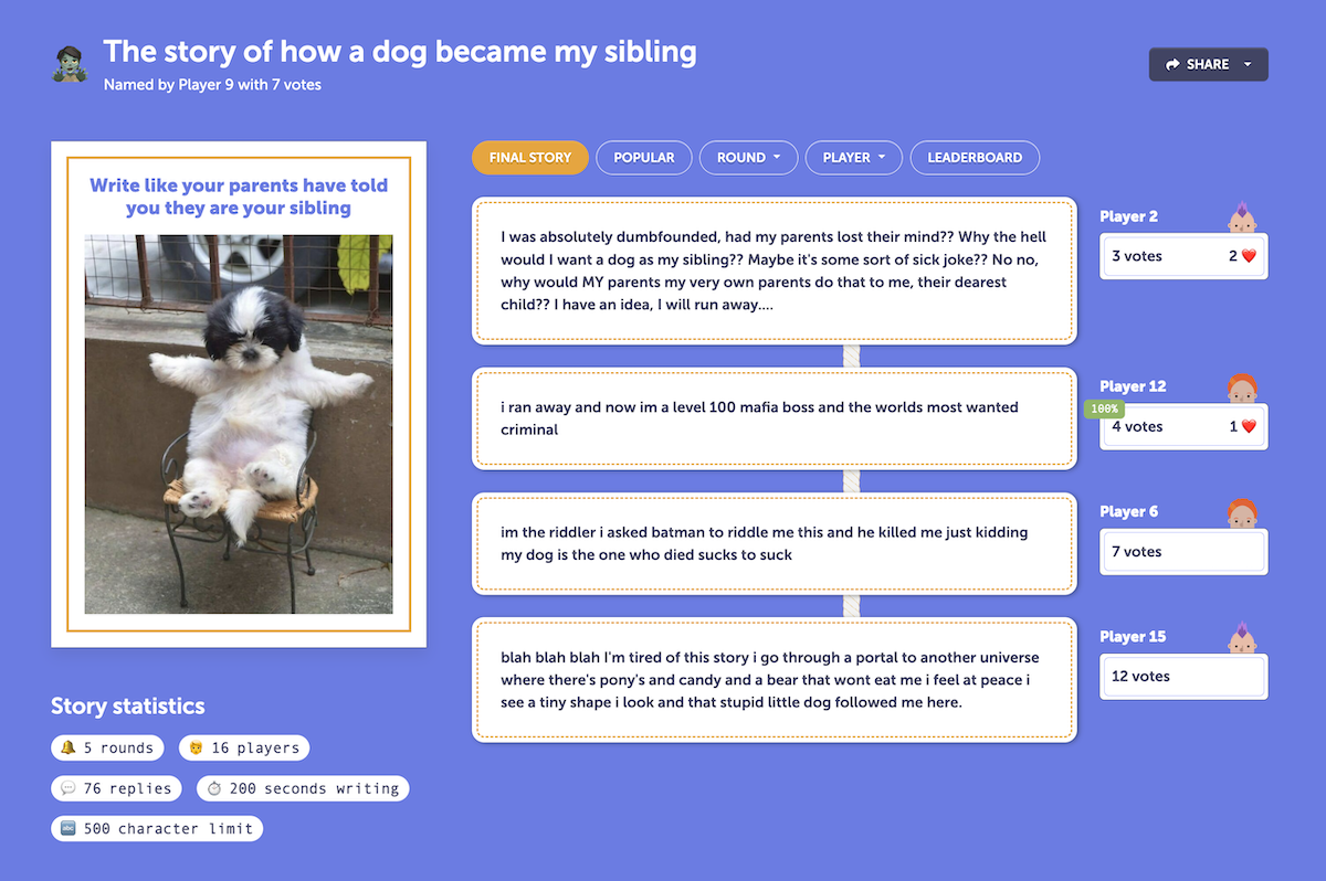 Screenshot The Story of How a Dog Became My Sibling Frankenstories