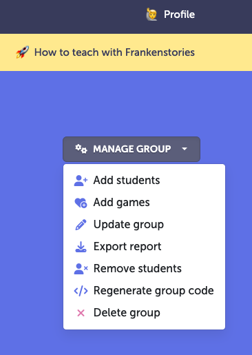 05 Export report for a specific group