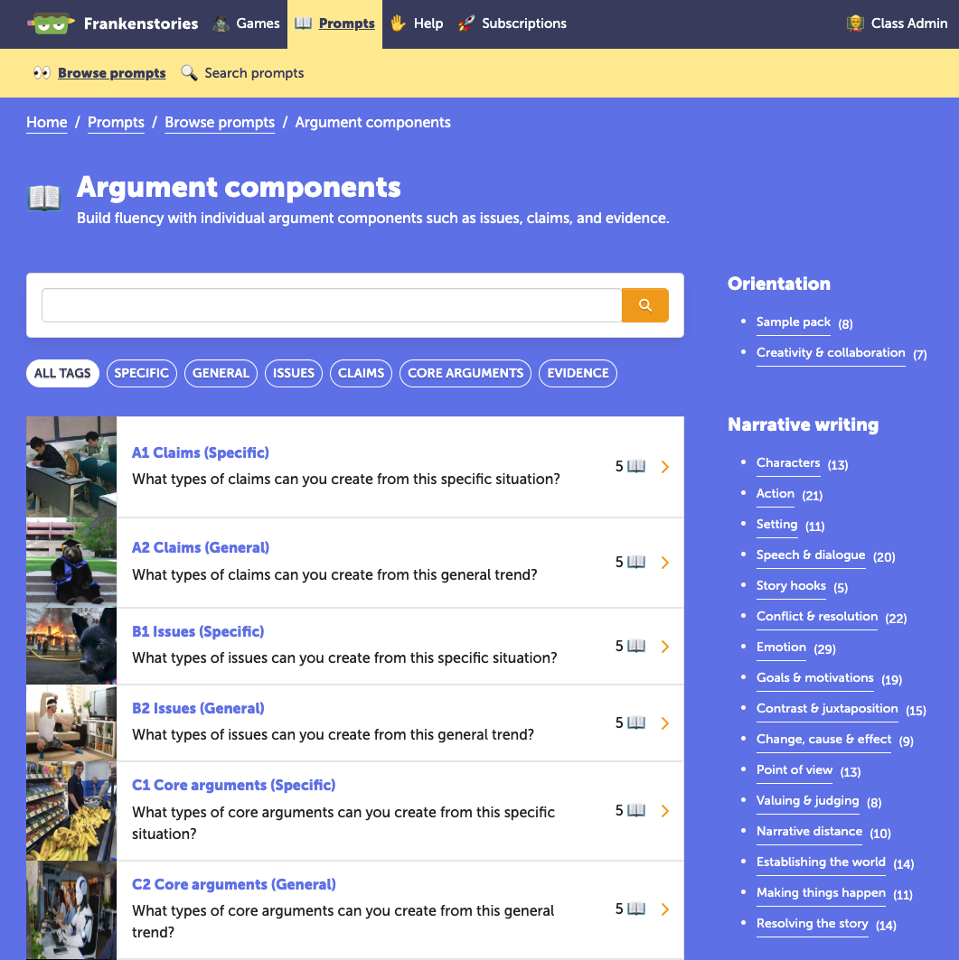 Argument components