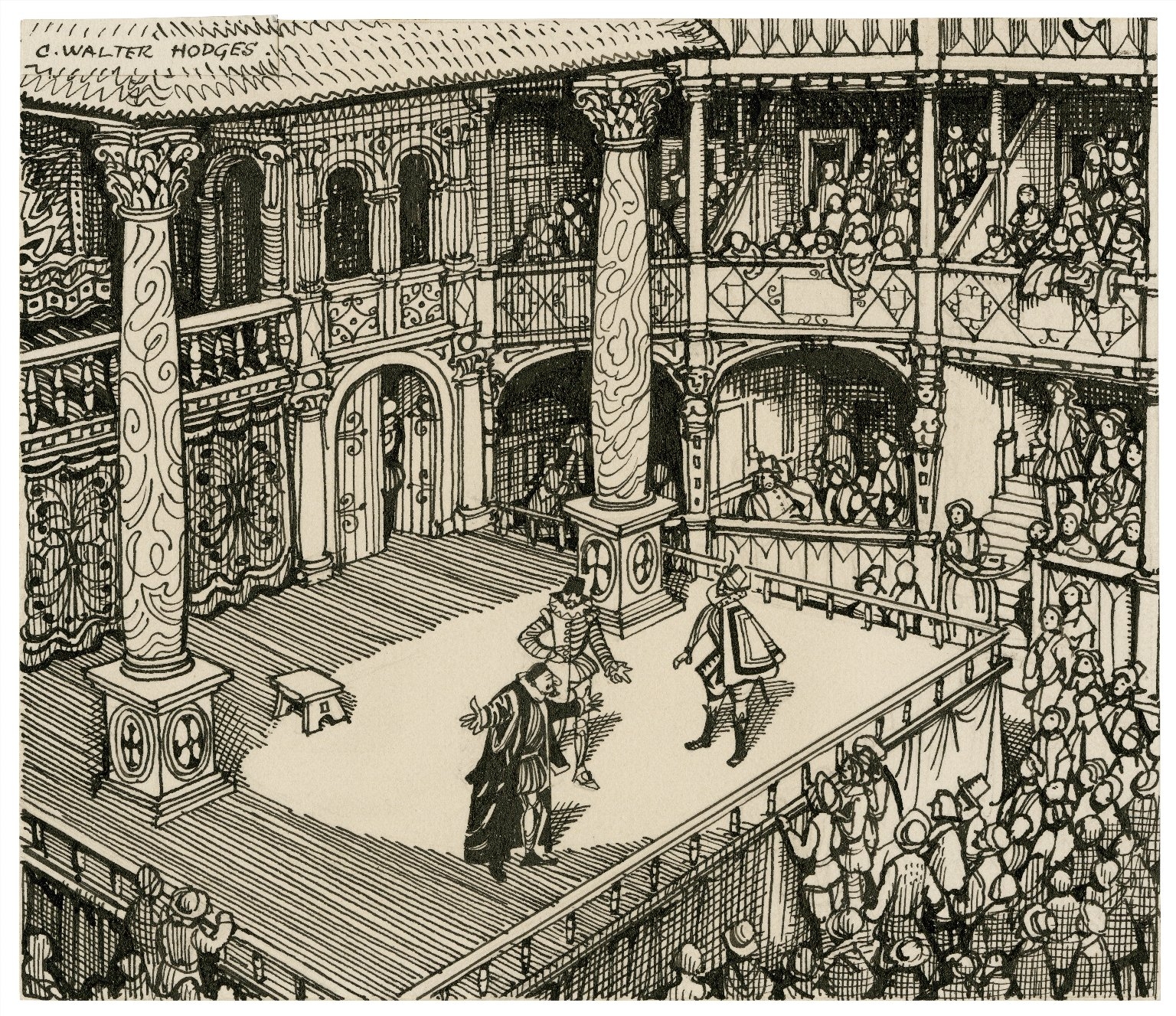Elizabethan Theatre sketch