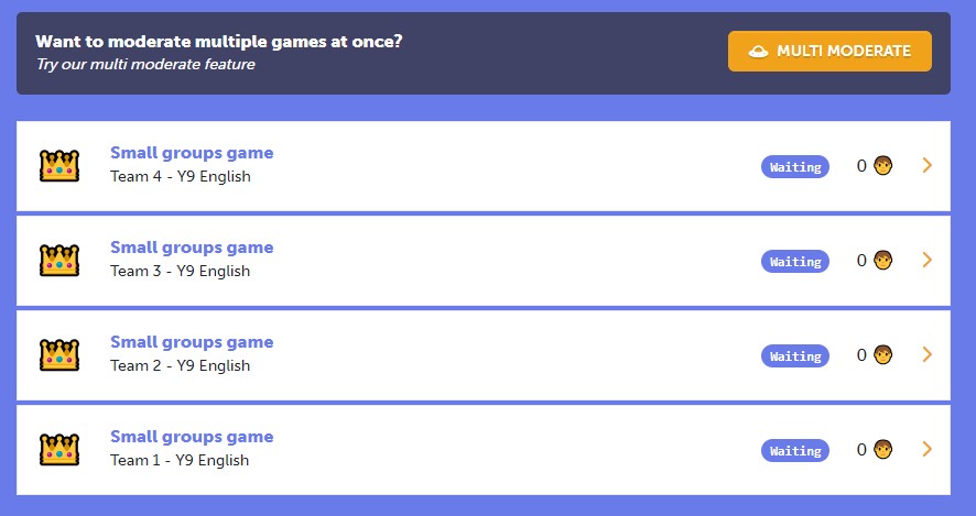 Select multi-moderate when in your games list