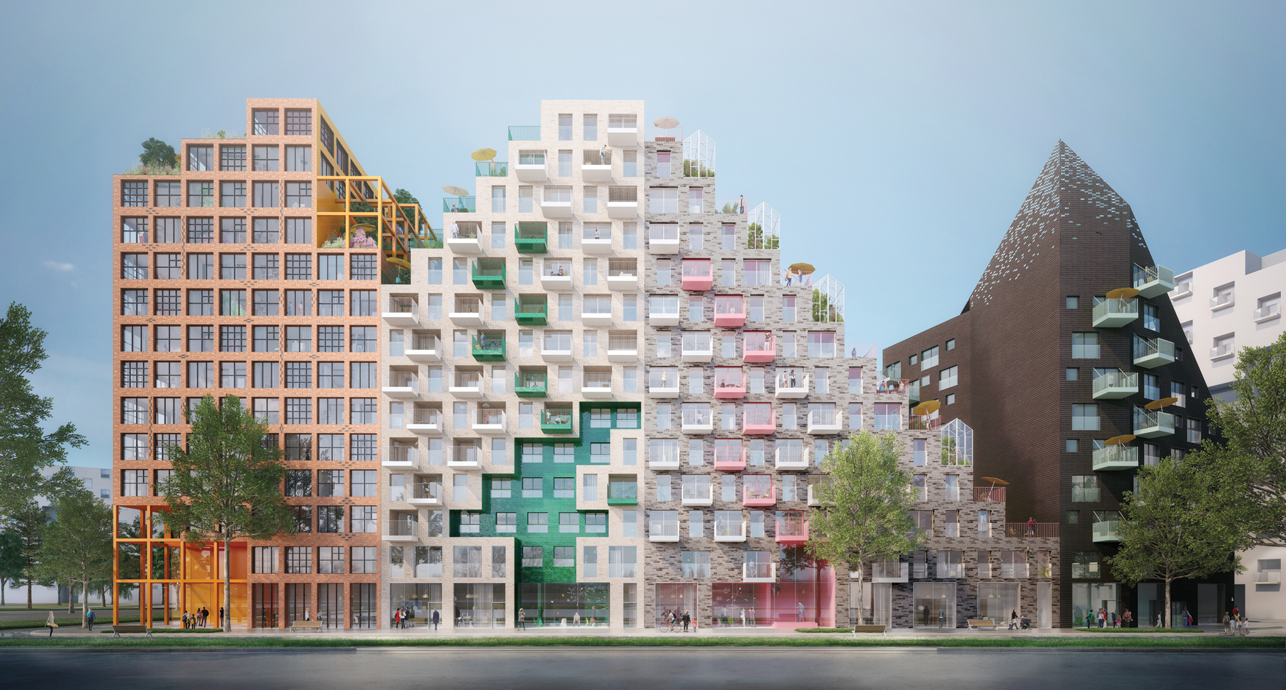 Manuelle Gautrand Futuristic Housing Block for Amsterdam